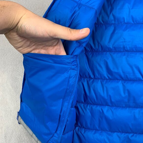 Johnnie-O Mens Hudson Vest Small Light Gray Full Zip Sleeveless Puffer Nylon - Picture 7 of 16